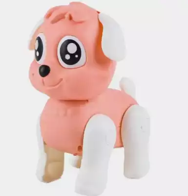 Электрическая игрушка собака на батарейках розовый